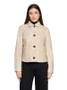 AMBER & JUNE Kunstleder-Jacke mit Kragen in beige