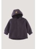 Hessnatur Hessnatur Wollfleece-Jacke mit Patch aus reiner Bio-Merinowolle in dunkle traube