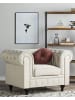Beliani Sessel CHESTERFIELD in Beige/Braun - (W) 110 x (H) 70 x (L) 75 cm