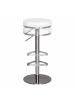 KADIMA DESIGN Barhocker WL1.294 Edelstahl höhenverstellbare Sitzhöhe 57 - 82 in Weiß