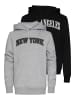 Urban Classics Sweat & Fleece - Hoodies in black+heathergrey