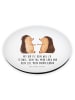 Mr. & Mrs. Panda Rund Magnet Igel Liebe mit Spruch in Weiß