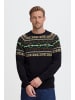 BLEND Strickpullover BHNilas XMAS in Nachtschwarz