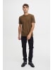 CASUAL FRIDAY Rundhals Basic T-Shirt Meliert CFThor in Braun