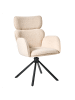 Beliani Esszimmerstuhl ALENE in Beige/Schwarz - (W) 60 x (H) 93 x (L) 68 cm