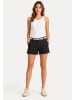 Eight2Nine Shorts Gürtel Eingrifftaschen Regular Fit Zip-Fly in Dunkelgrau
