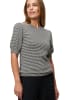 Zero  Strukturshirt mit kurzen Puffärmeln in BlackCream