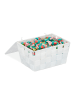 relaxdays 4 x Aufbewahrungskorb in Weiß - (B)19,5x (H)10,5 x (T)14,5 cm