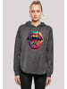 F4NT4STIC Oversized Hoodie Drooling Lips OVERSIZE HOODIE in charcoal