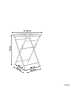 Beliani Outdoor Bistrotisch SCARIO in Rot - (W) 70 x (H) 75 x (L) 70 cm