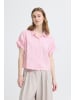 ICHI Kurzarm-Bluse IHSAMI Loose fit in Pink Lady