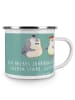Mr. & Mrs. Panda Emaille Tasse 50. Hochzeitstag Goldene Hochzeit... in Meeresbrise