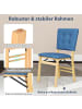 COSTWAY 2er Set Klappstühle Esszimmerstühle in Blau