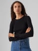 Vero Moda Dünner Pullover Langarm Shirt VMROMA in Schwarz