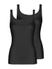 Nina von C. 2er Pack Damen Achseltop in schwarz