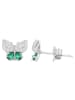 Adeliás 925 Silber Ohrringe Ohrstecker Schmetterling mit funkelnden Zirkonia in silber
