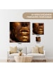 MuchoWow Leinwand Bilder Goldenes Gesicht