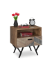 relaxdays Nachttisch in Braun - (B)50 x (H)53 x (T)42 cm
