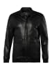 Men Plus Lederjacke in schwarz