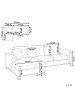 Beliani Ecksofa OSLO in Grau - (W) 270 x (H) 64 x (L) 151 cm rechtsseitig