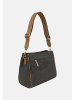 GianMarco Venturi Schultertasche in BLACK + BROWN
