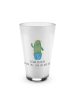 Mr. & Mrs. Panda Latte Macchiato Glas Kaktus Heilig mit Spruch in Transparent