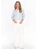 DreiMaster Women Cardigan in light blue offwhite