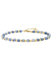 Adeliás Damen Armband aus Edelstahl mit Aventurin 17,5+3 cm in gold