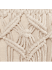 Beliani Hocker NAWABAD in Beige/Heller Holzfarbton - (W) 40 x (H) 40 x (L) 40 cm