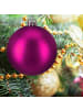 relaxdays 100-tlg. Weihnachtskugeln Set in Pink