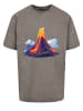 F4NT4STIC Oversize T-Shirt Vulkanausbruch in Asphalt