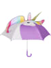 Playshoes Kinder Regenschirm "Regenschirm Einhorn" in Lila
