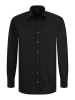Eterna Langarm Hemd Comfort-Fit Popeline in Schwarz