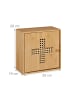 relaxdays Medizinschrank in Natur - (B)28 x (H)28 x (T)16 cm