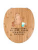 Mr. & Mrs. Panda Holz Toilettendeckel Katze Wasserglas mit Spruch in Braun