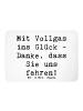 Mr. & Mrs. Panda magnet Spruch Chauffeur Glück mit Spruch in Weiß