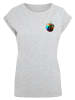 F4NT4STIC T-Shirt Colorfood Collection - Rainbow Apple in grau meliert