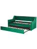 Beliani Tagesbett MONTARGIS in Grün - (W) 91 x (H) 94 x (L) 219 cm