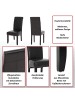 MCW 2er-Set Esszimmerstuhl N67, Schwarz-braun, schwarze Beine