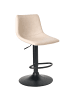Beliani 2er-Set Drehhocker LEBRIJA in Beige/Schwarz