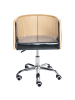Beliani Bürostuhl ELKHART in Schwarz/Silber/Braun - (W) 50 x (H) 69 x (L) 50 cm
