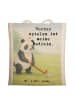Mr. & Mrs. Panda Tasche Panda Hockey spielen Design mit Spruch in Weiß