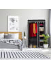 relaxdays Stoffschrank in Schwarz - (B)107 x (H)174 x (T)42,5 cm