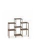 relaxdays Blumenregal in Braun - (B)95 x (H)86 x (T)29 cm