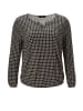 Aniston PLUS Langarmshirt in beige-schwarz