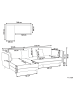Beliani 3-tlg 3-Sitzer Sofa ALTAN in Weiß/Schwarz