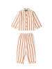 Little Green Radicals Gestreifter Klassischer Pyjama in Rot
