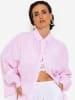 SASSYCLASSY Ultra Oversize Musselin Bluse in Pink, Weiß