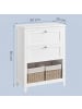 VASAGLE Badschrank in Weiß - (B)60 x (H)80 x (T)30 cm