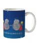 Mr. & Mrs. Panda Campingbecher Sternzeichen Zwilling mit Spruch in Sternenhimmel Blau
